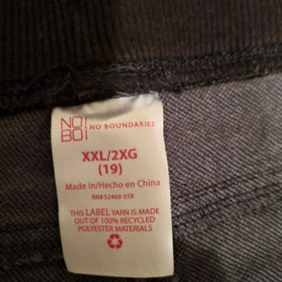 No Boundaries Black Camouflage Denim Joggers - Picture 3 of 5